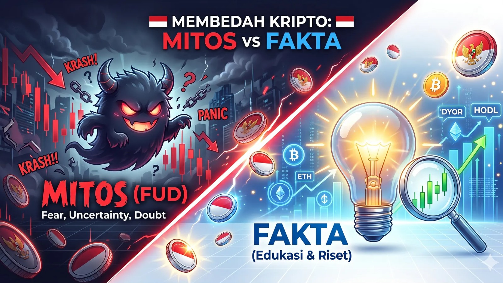Mitos vs Fakta Kripto di Indonesia 2026: Jangan Sampai Salah Langkah!